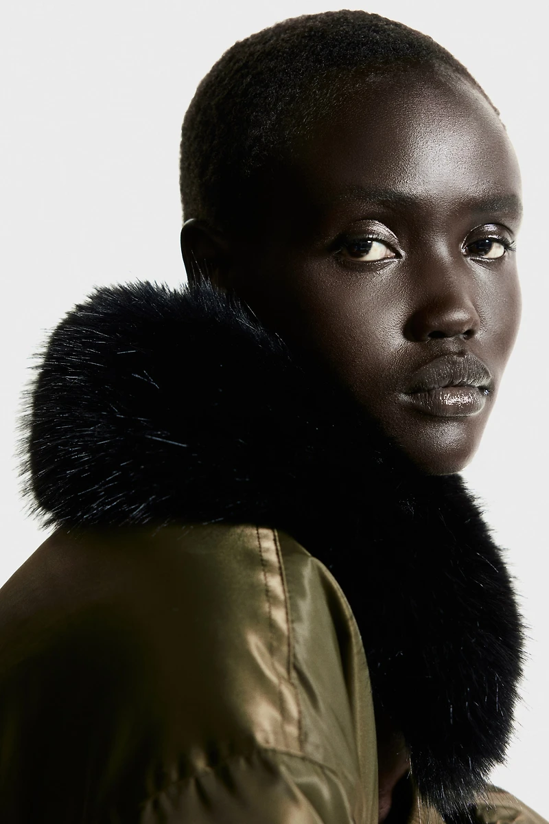 Blouson d'aviateur grande taille matelassé