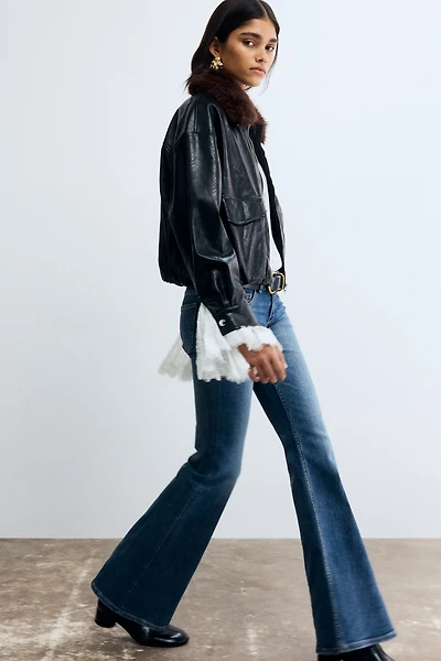 Low Rise Flared Leg Jeans