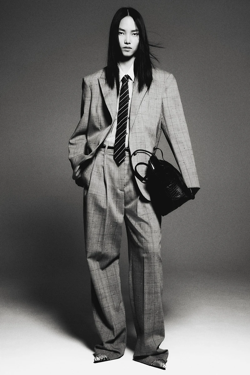 Pantalon de costume en laine mélangée