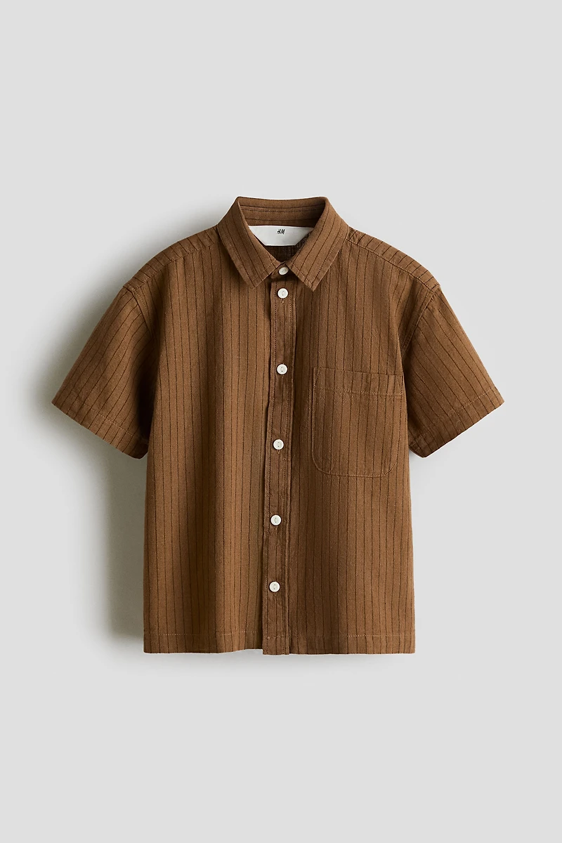 Linen-Blend Shirt