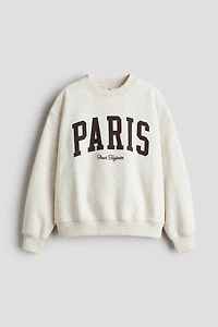 Sweatshirt with Printed Motif