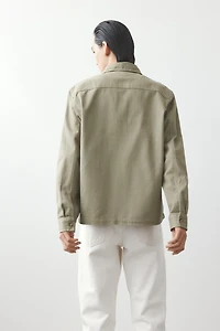 Regular-Fit Cotton Twill Overshirt