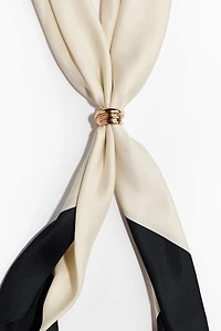 Metal-Detail Neck Scarf