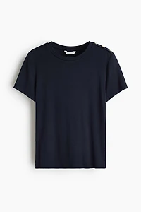 Button-Detail Viscose Top