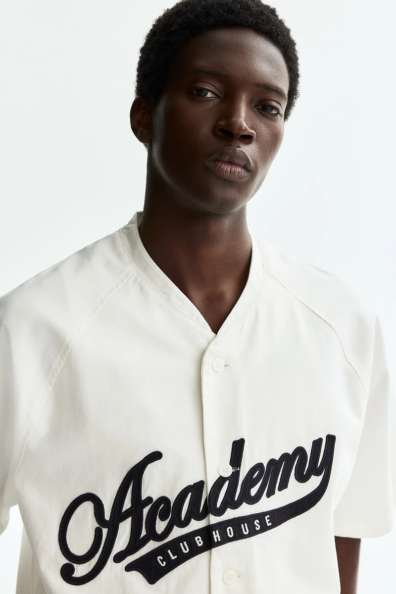 Chemise de baseball décontractée en coton