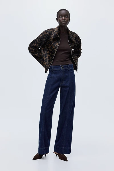 Jean large taille haute