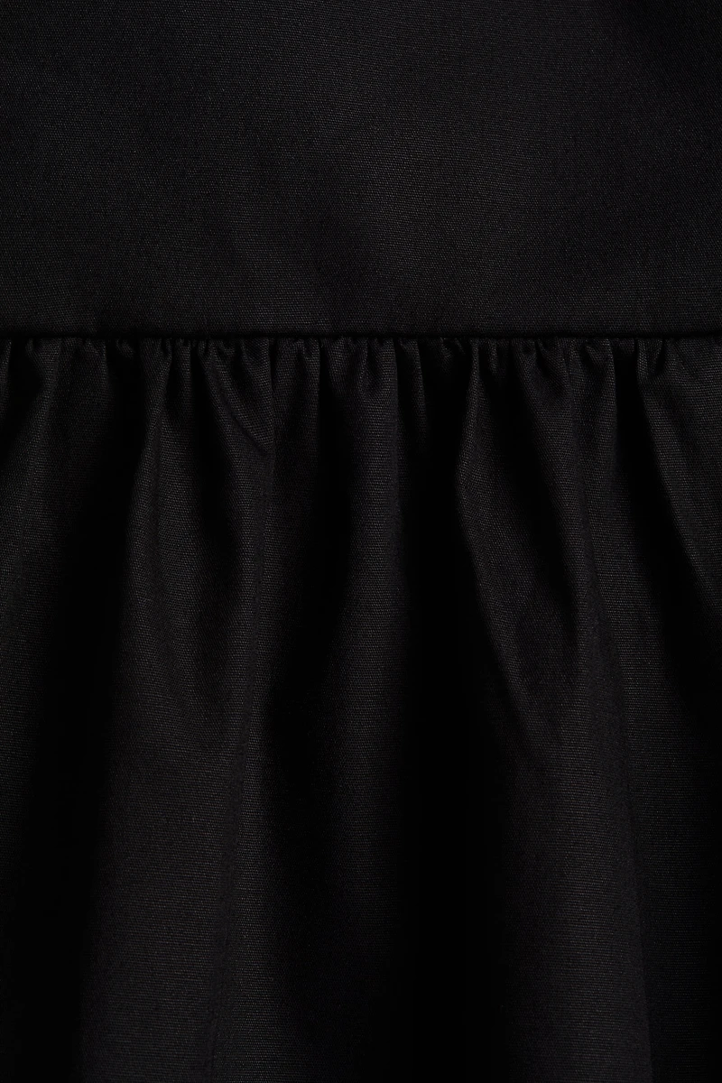 Cotton Dress with Flared Skirt