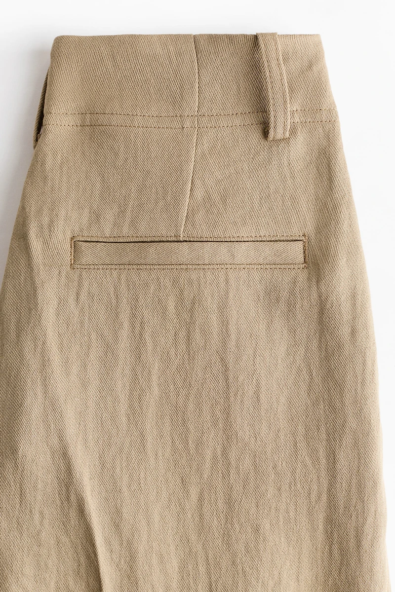 Pantalon à la cheville en sergé