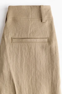 Pantalon à la cheville en sergé