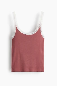 Lace-Trimmed Tank Top
