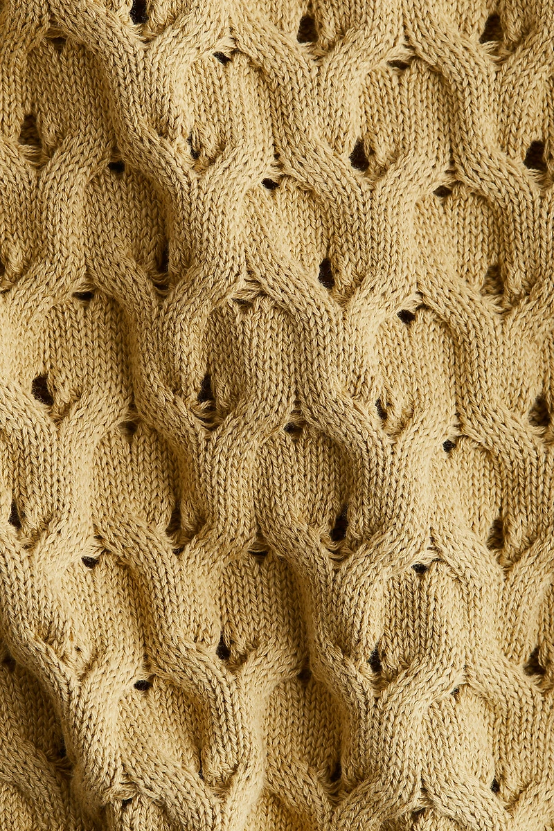 Hole-Knit Sweater