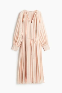 Pleated Chiffon Dress