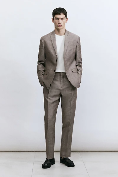 Slim Fit Wool-Blend Suit Pants