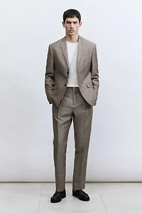 Slim Fit Wool-Blend Suit Pants
