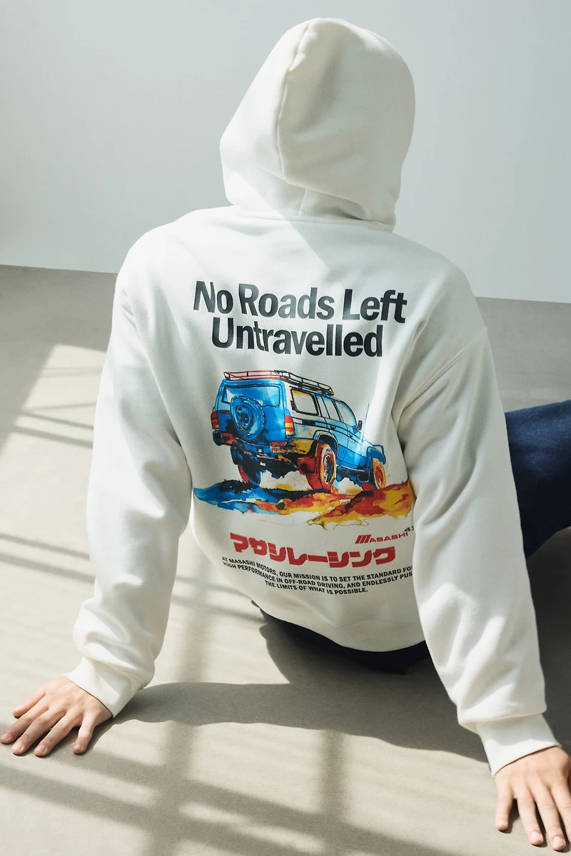 Loose Fit Printed Hoodie