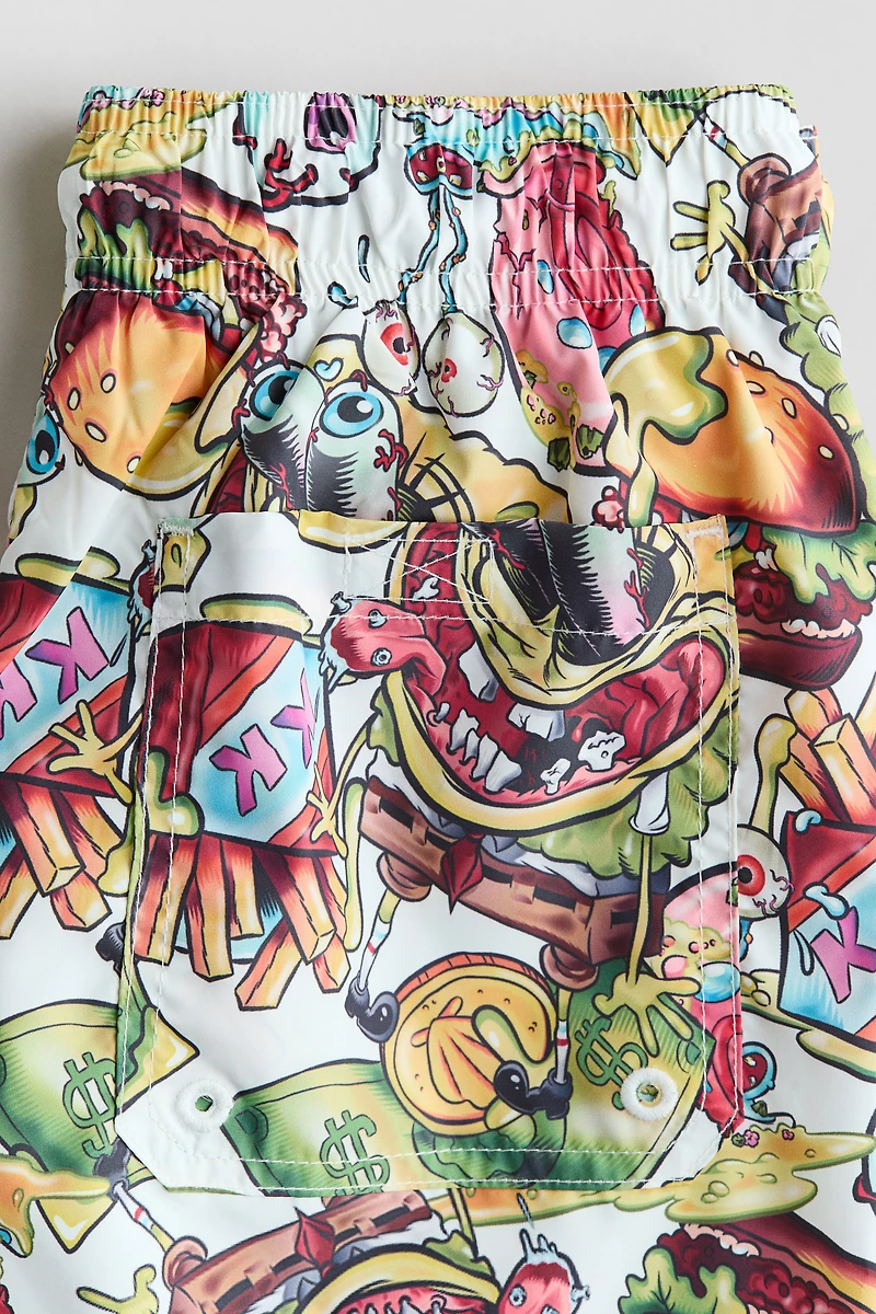 Short de bain imprimé