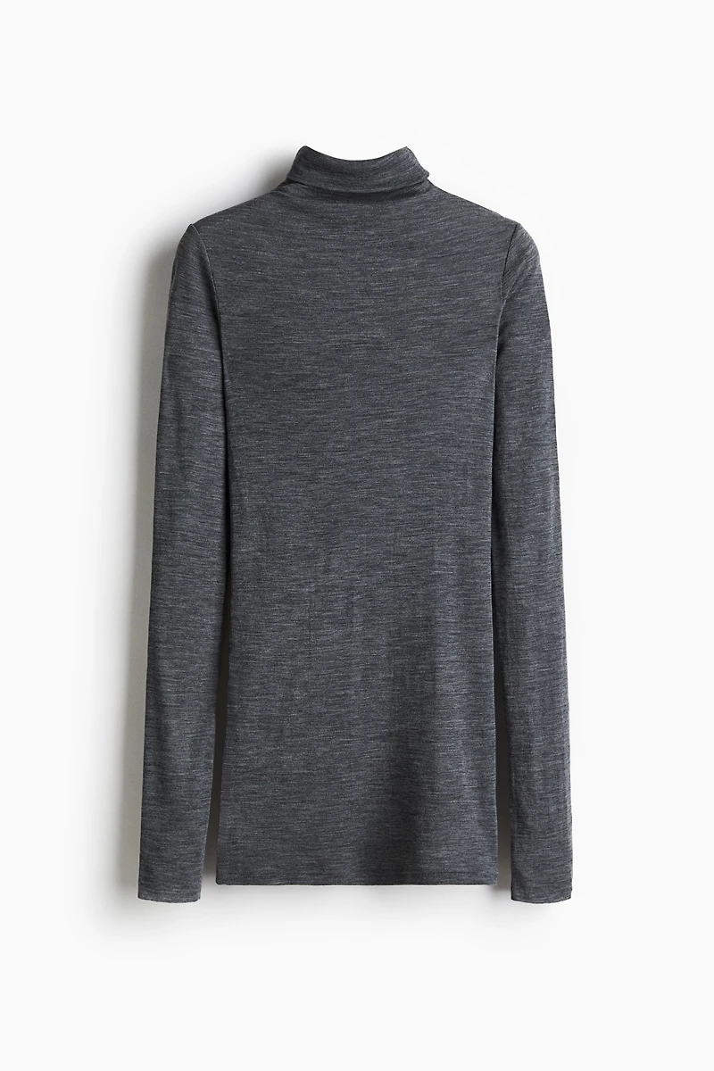 Wool Turtleneck Top