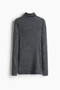 Wool Turtleneck Top