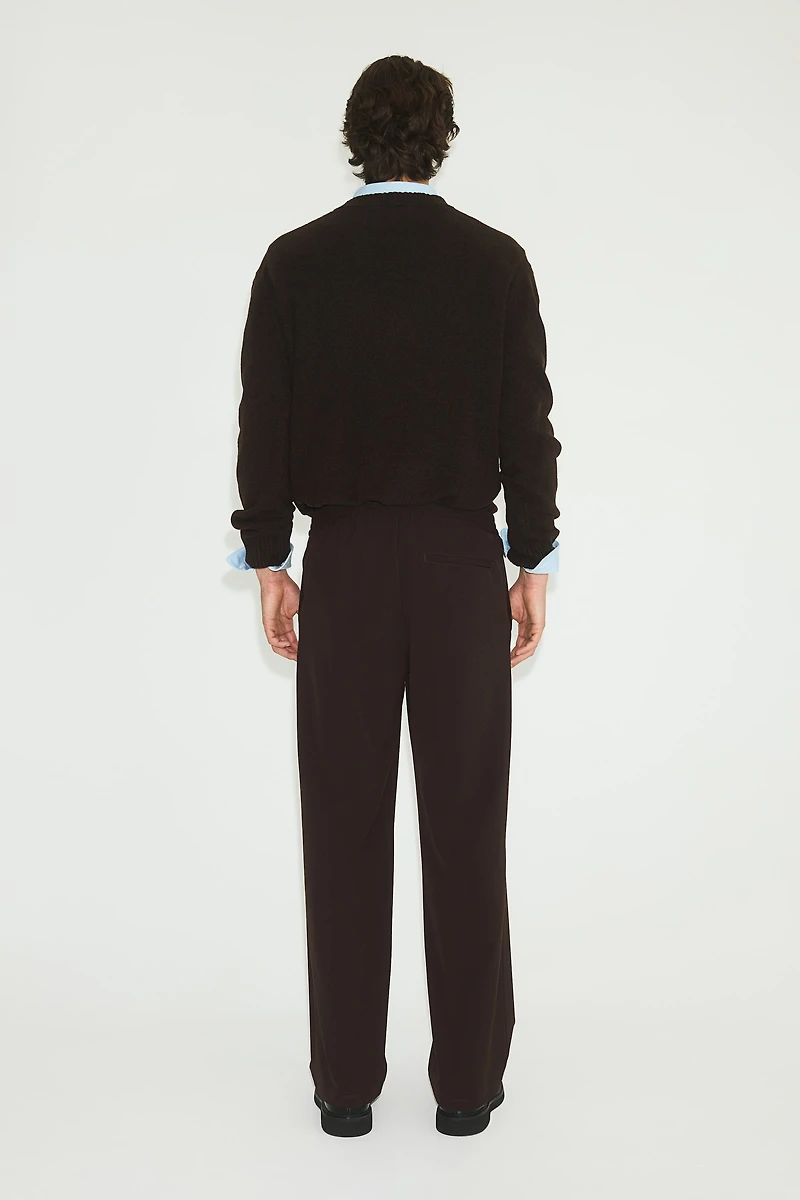 Pantalon large à taille élastique quatre sens