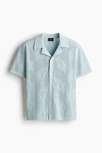 Regular-Fit Jacquard-Knit Resort Shirt