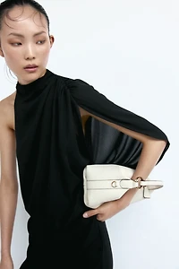 Draped One-Shoulder Dress