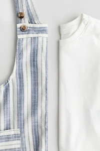 2-Piece T-Shirt and Overalls Set