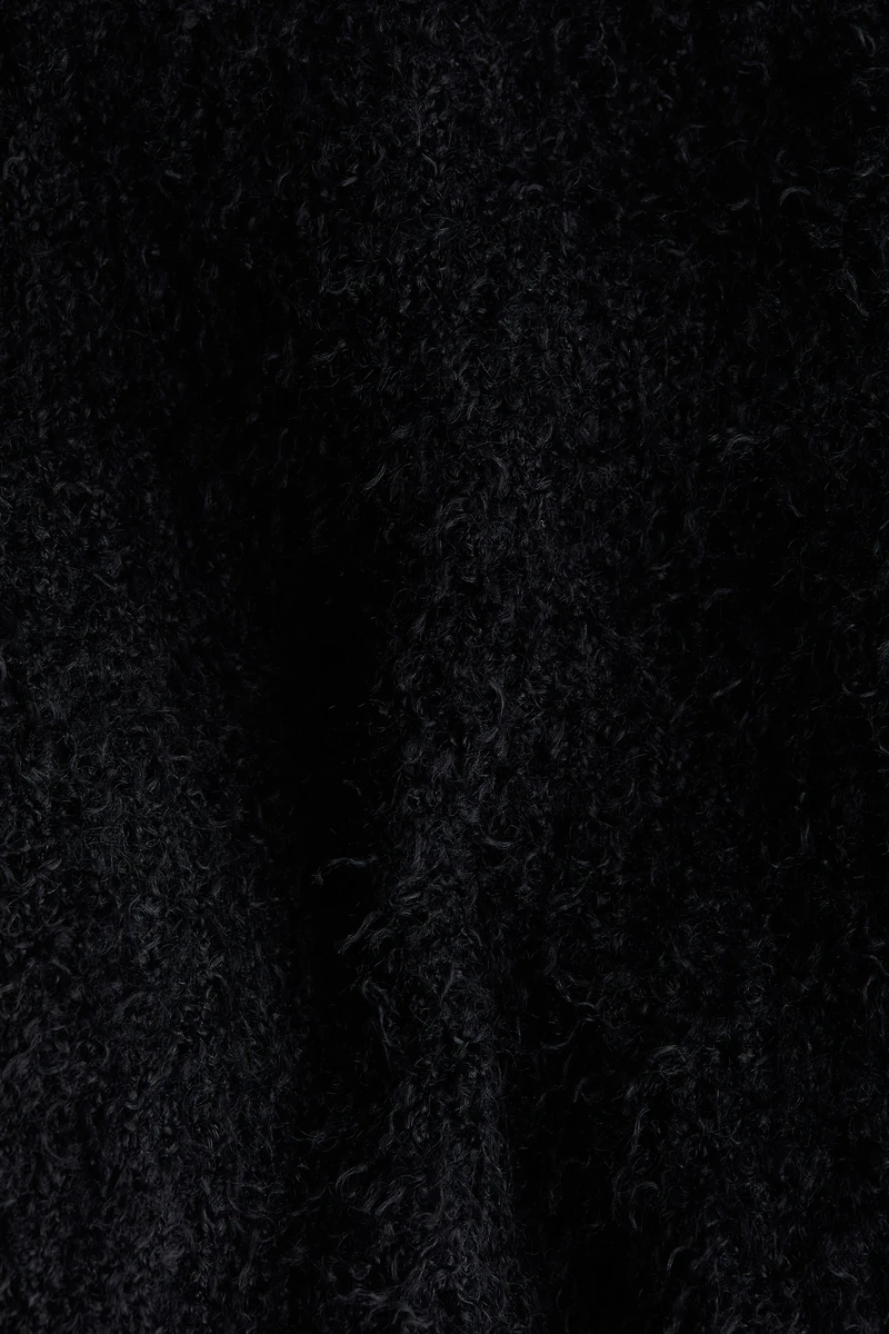 Flared Fluffy-Knit Skirt