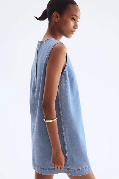 Robe droite en denim