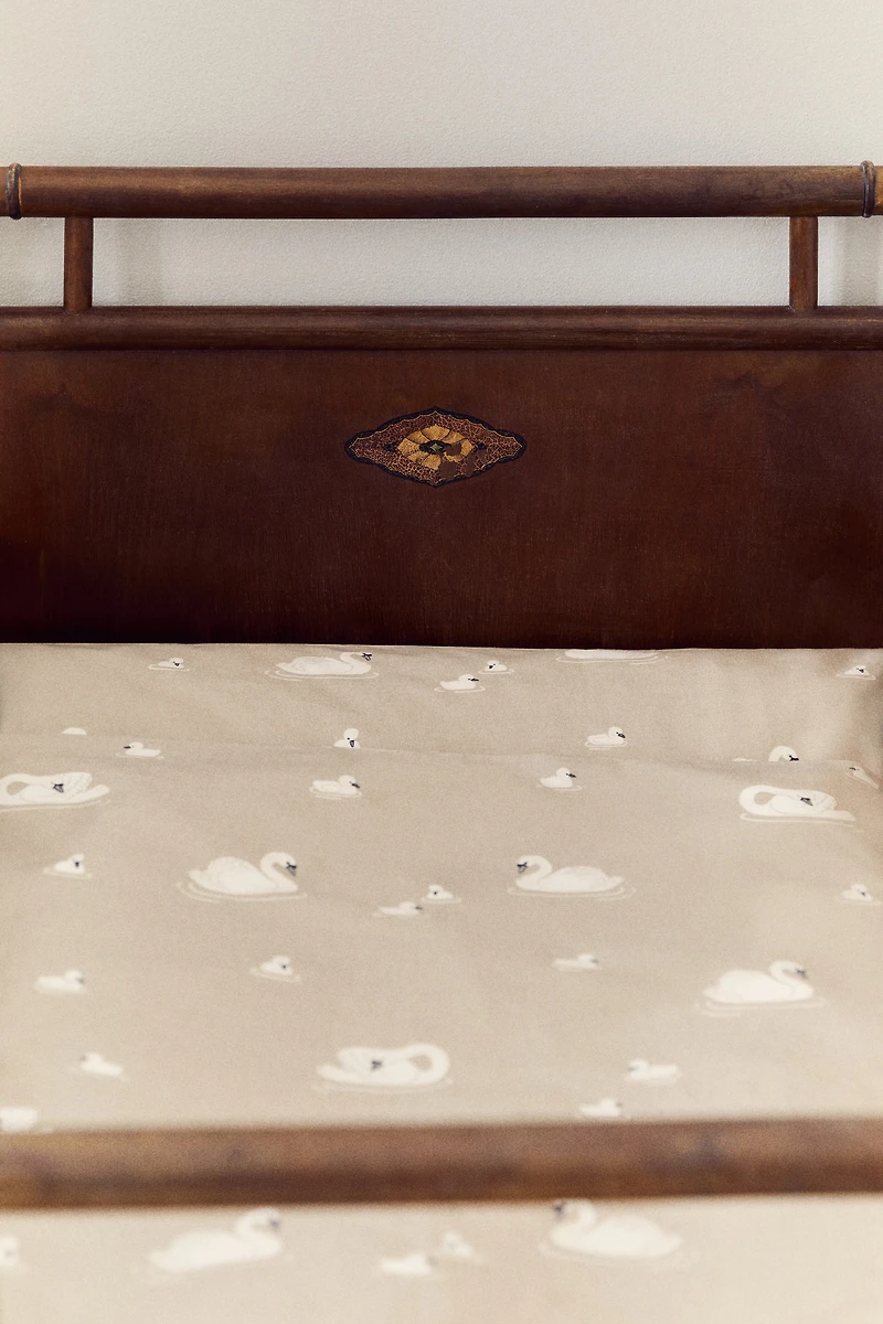 Patterned Cotton Crib Duvet Cover Set