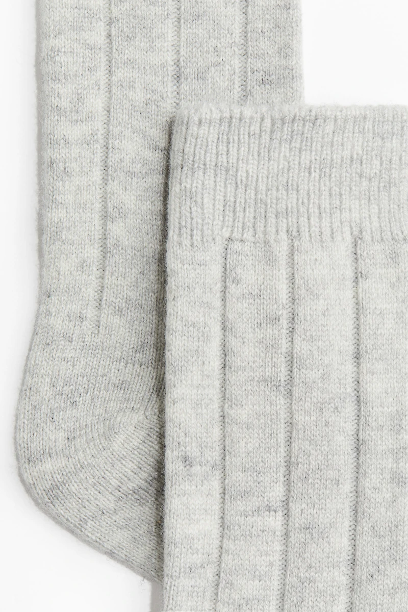 Rib-Knit Socks