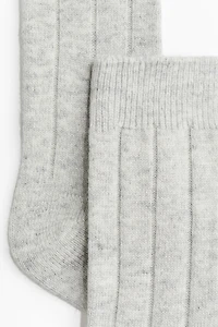 Rib-Knit Socks