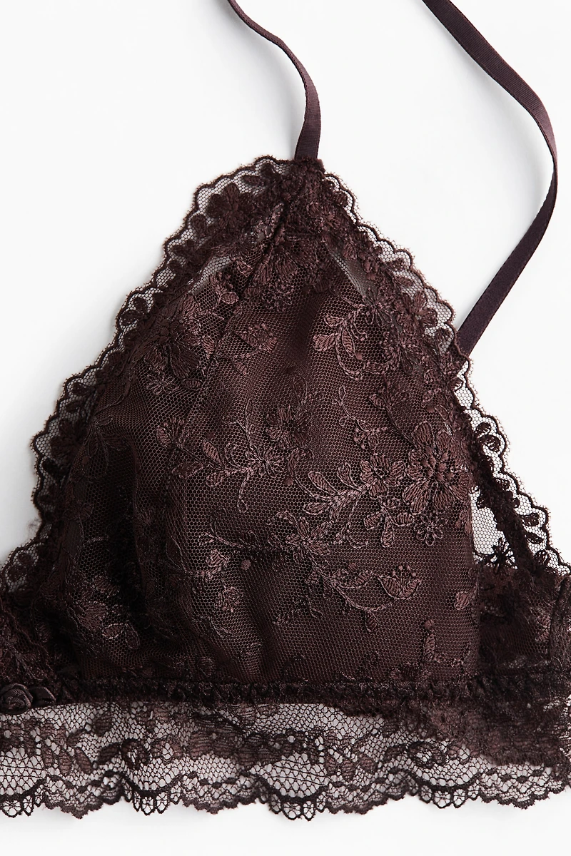 Embroidered Padded Soft-Cup Bra