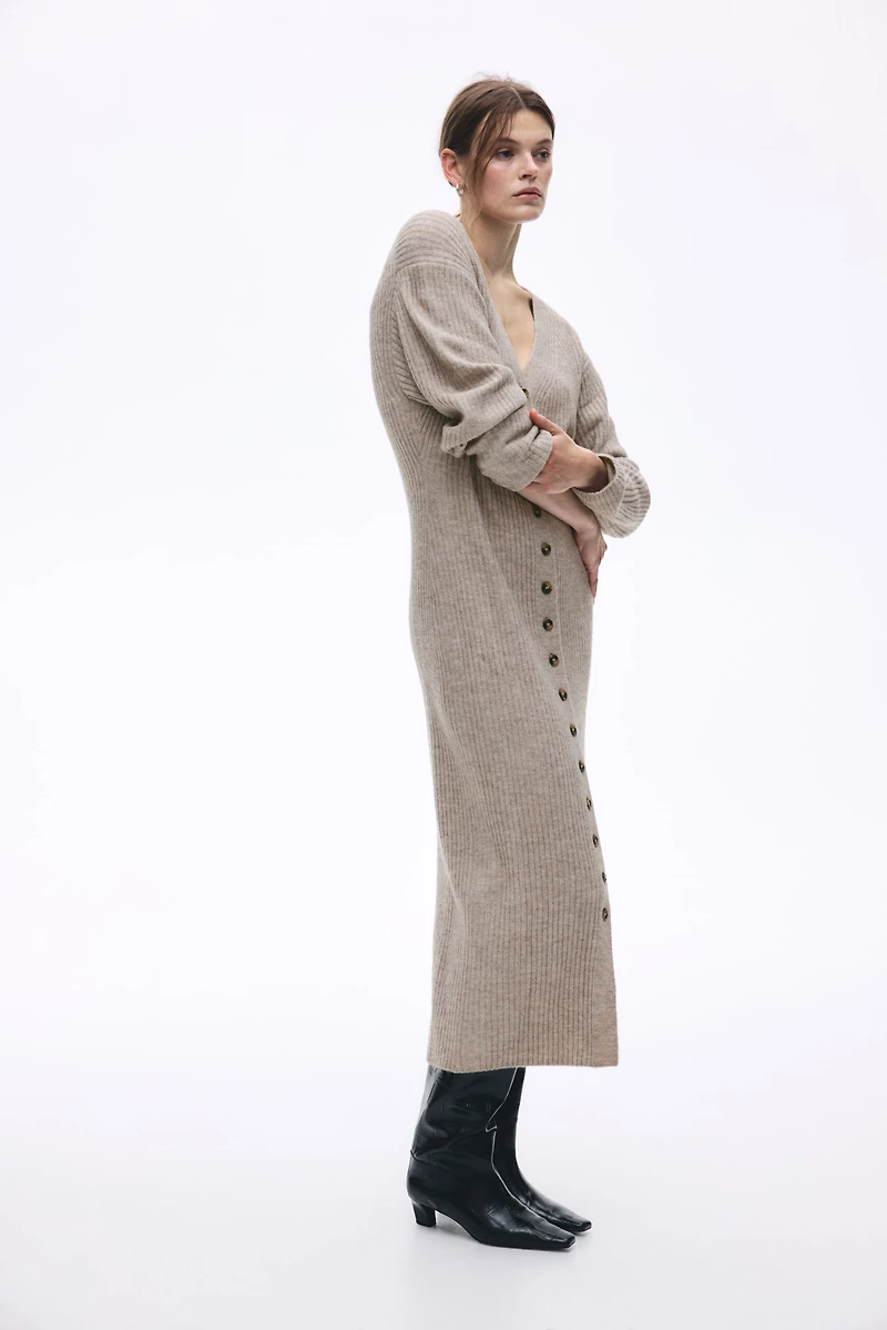 Robe en tricot côtelé