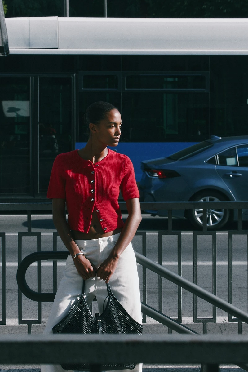 Chandail en tricot côtelé