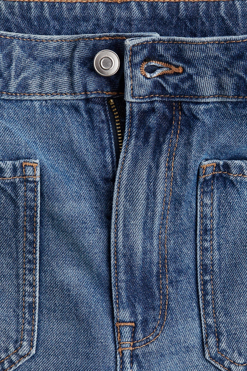 Short taille haute en denim