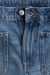 Short taille haute en denim
