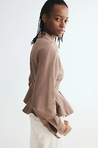 Poplin Peplum Shirt