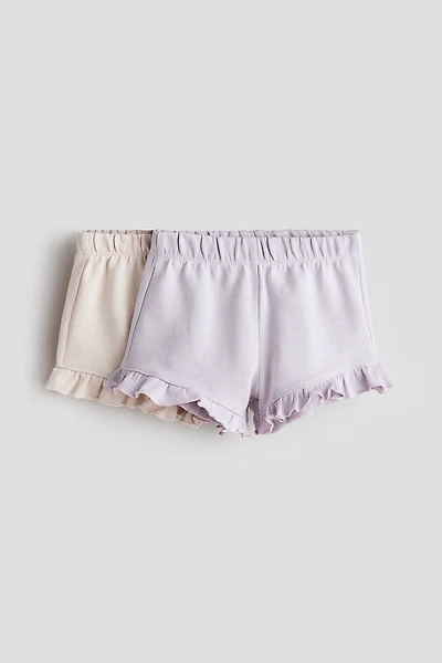 2-Pack Ruffle-Trimmed Shorts
