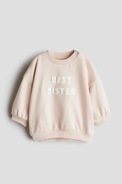 Teddy Fleece Sweatshirt with Appliqués