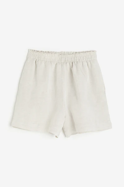 Linen-blend Pull-on Shorts