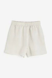 Linen-blend Pull-on Shorts