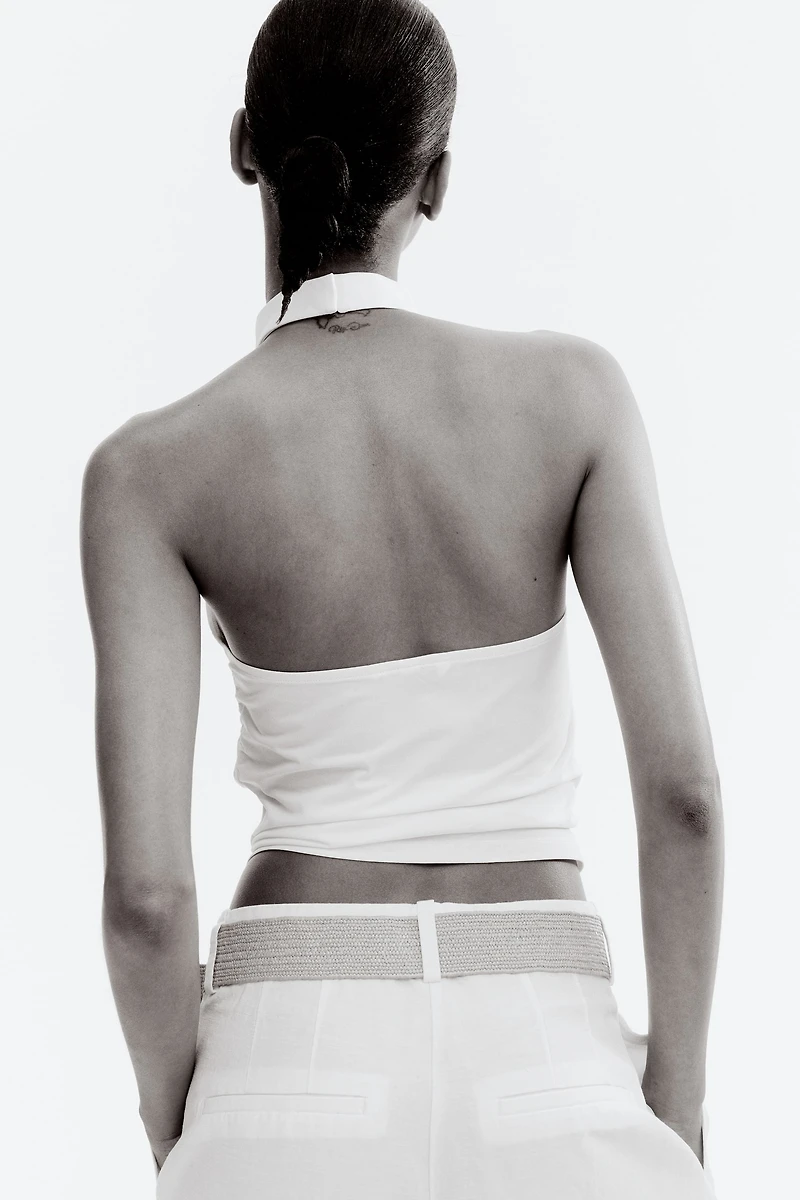 Draped Halterneck Top