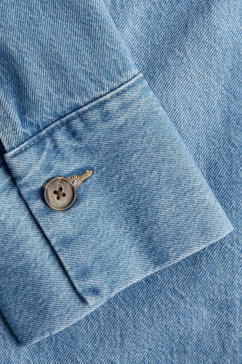 Oversized Pullover Denim Shirt