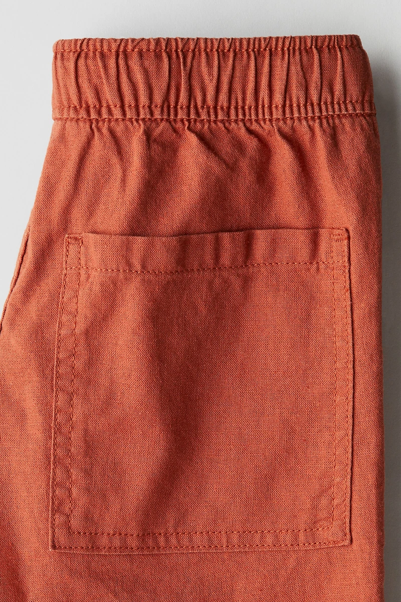 Linen-Blend Pants