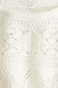 Haut court en tricot pointelle