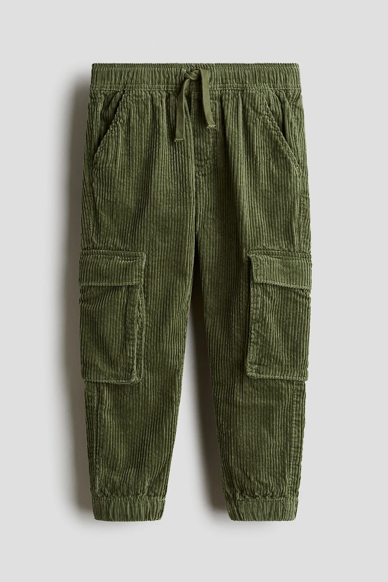 Pantalon de jogging cargo en velours côtelé