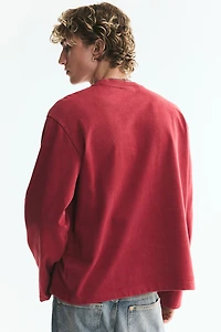 Boxy Relaxed-Fit Long-Sleeved T-Shirt