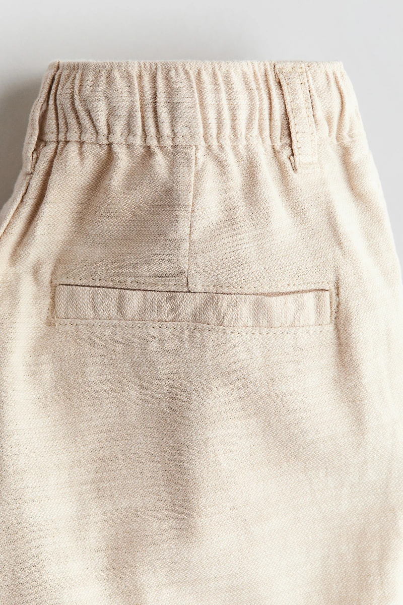 Cotton Roll-Up Pants