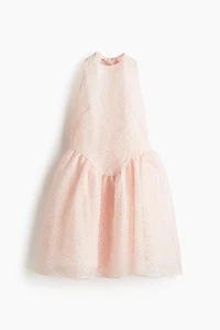 Embroidered Halterneck Dress