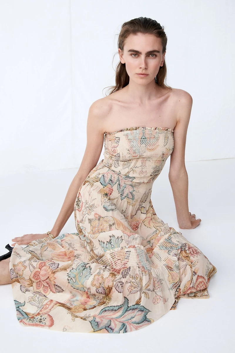 Smocked Bandeau Dress